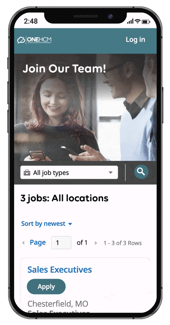 OnePoint HCM - Talent - Job Board (Use on Any Background)