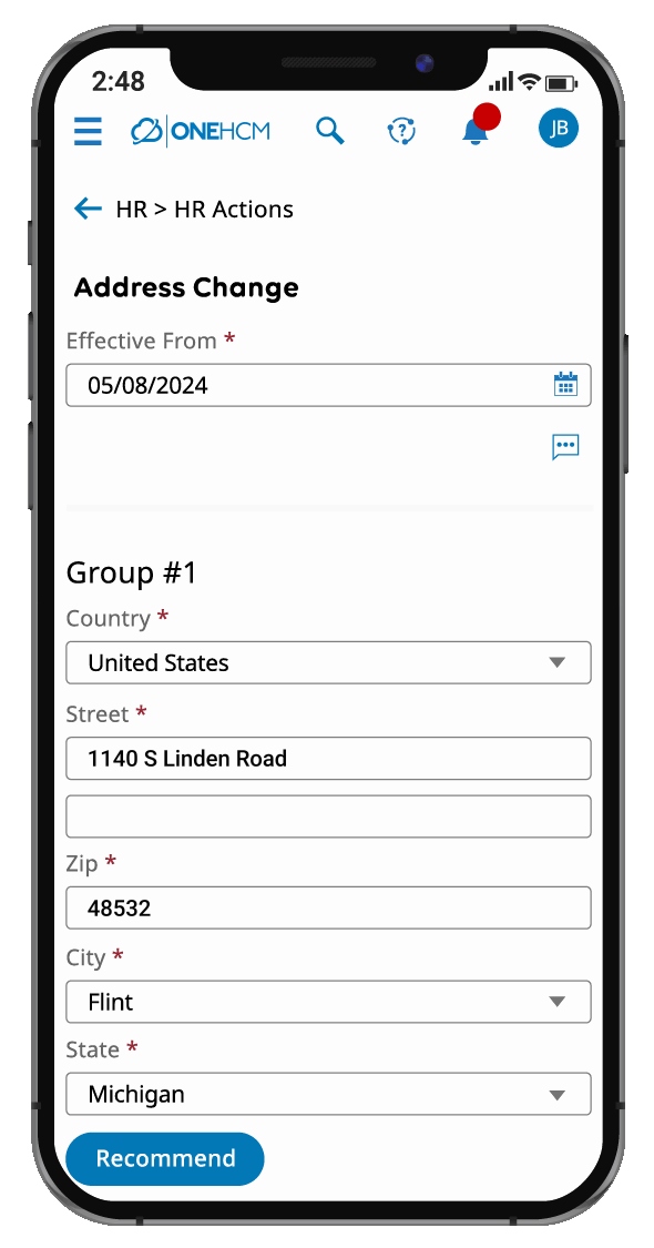 OnePoint HCM - HR - HR Action (Use on Any Background)