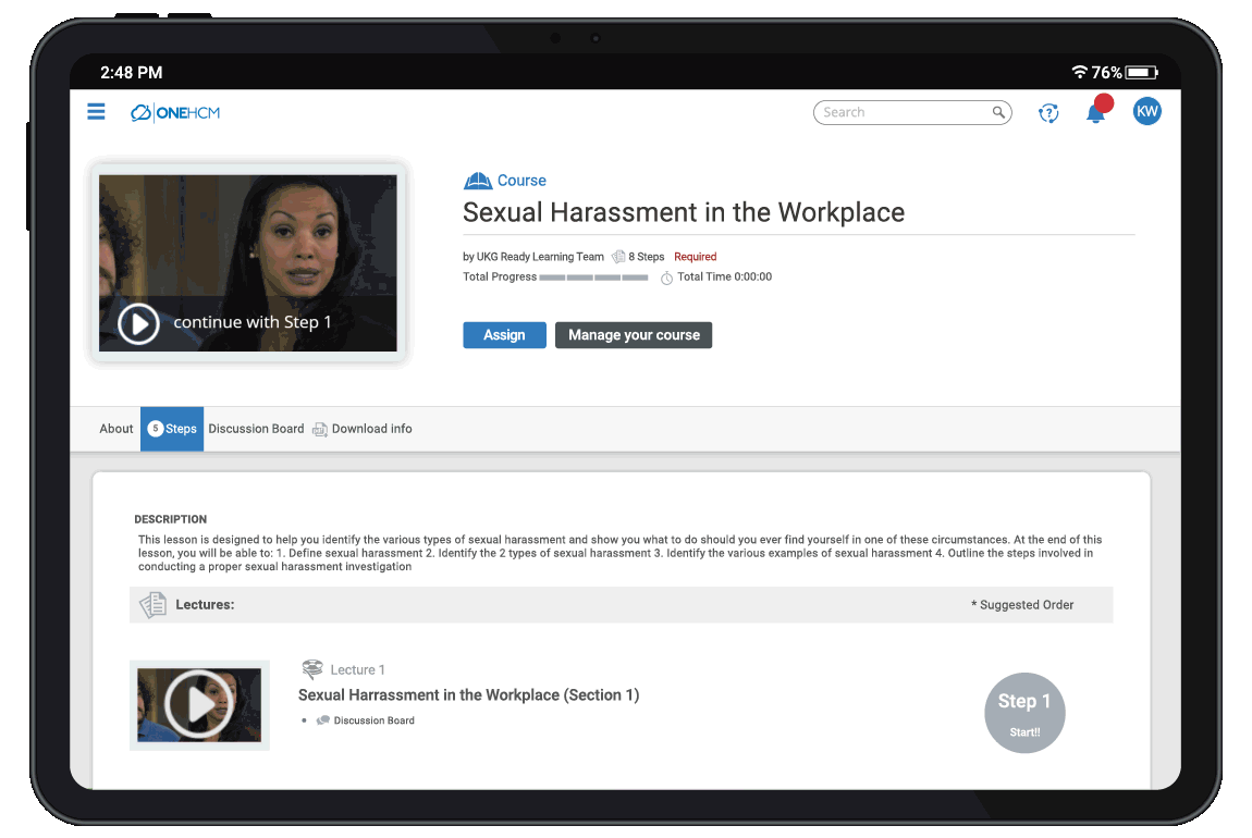 OnePoint HCM - HR - Training Course (Use on Any Background)