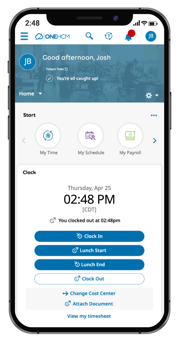 OnePoint HCM - TLM - Clock Out (Use on White Background)