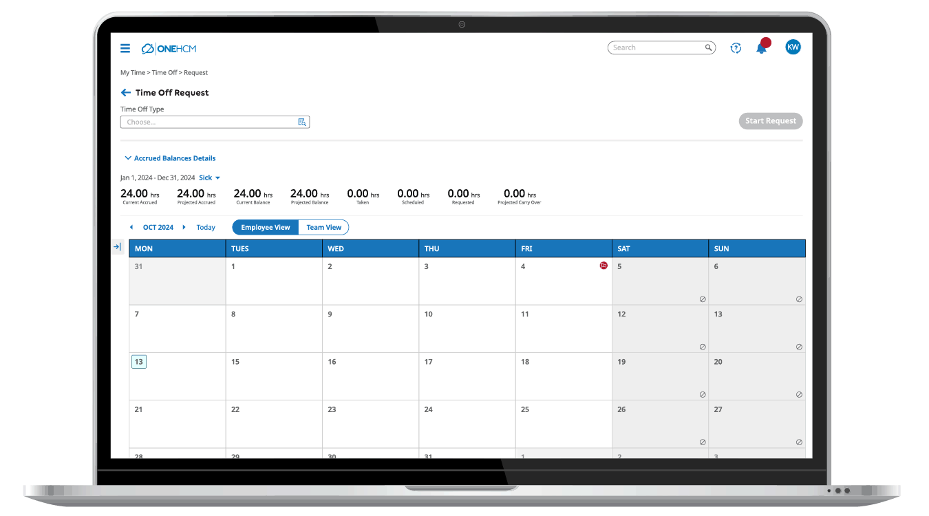 OnePoint HCM - TLM - Requesting Time Off (Use on White Background)