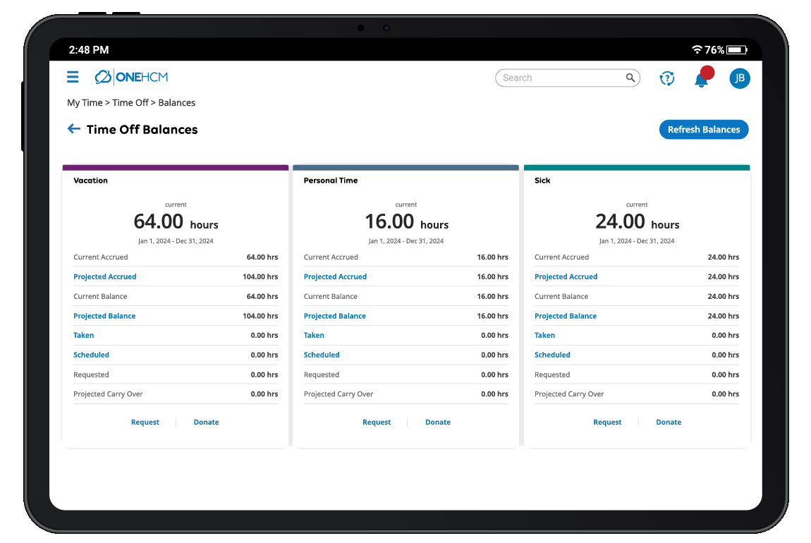 OnePoint HCM - TLM - Time Off Types (Use on Any Background)