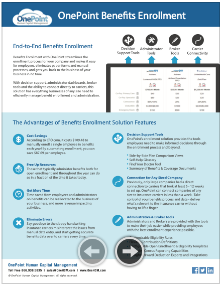 OnePoint Online Benefit Enrollment DS thumbnail