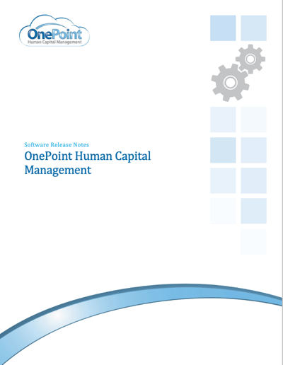 OnePoint Software Release R79 - February 2022