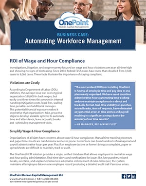 Business Case: ROI of Wage and Hour Compliance